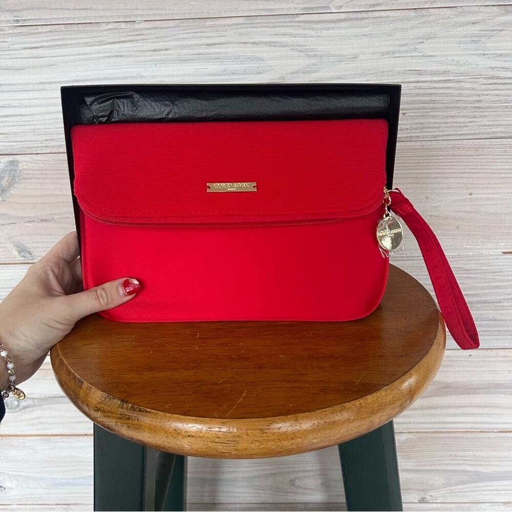 NEW IN BOX Giorgio Armani Red Wristlet